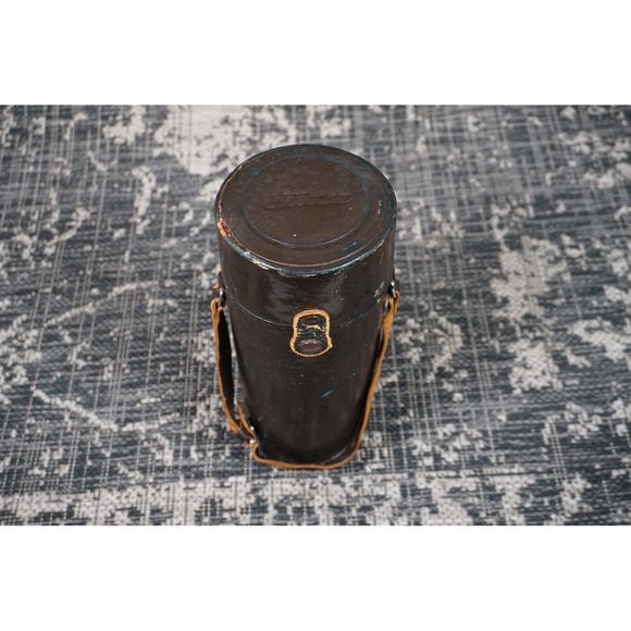 Nikon Nikkor F Brown Leather Hard Lens Case 5 1/4 x 3 1/2 Inch Vintage V29 - Picture 2 of 9
